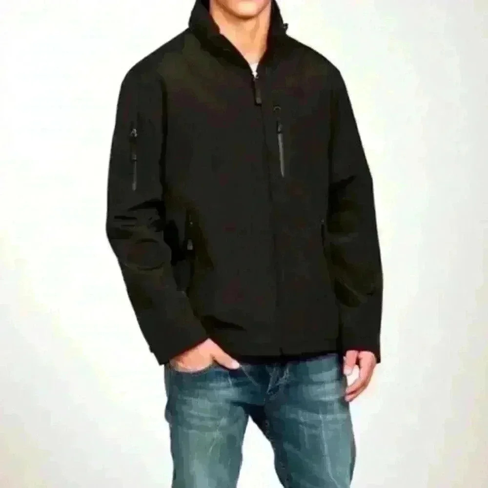 Tumi Tech Jacket Men's Full Zip Rain Coat size M READ